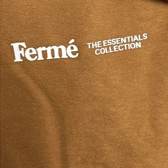 Ferme’ sweatpants women’s Md pockets drawstring thick soft camel loungewear Y2K - Picture 2 of 10